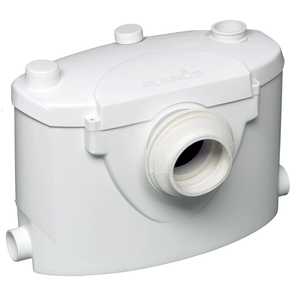 Planus - Broysan 4 Trituratore Wc 230 V Bianco Cassetta Trituratrice Con 7 Attacchi E Tappi Di Chiusura
