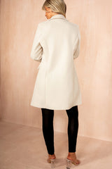 Sofia Cream Longline Coat