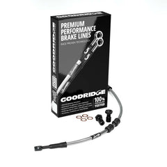Goodridge 12-15 HD FLS (w/ABS) +4in Front Brake Line Kit - Clear