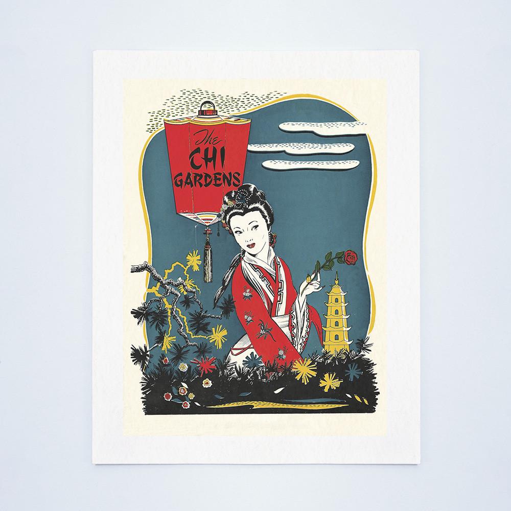The Chi Gardens, Regina, Saskatchewan, Canada 1950s Vintage Menu