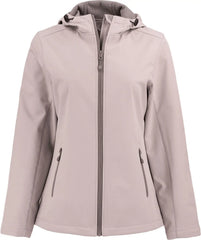 Clique Lqo00075 Tempo Recycled Stretch Softshell Womens Hooded Jacket - Silver Gray Pure Slate