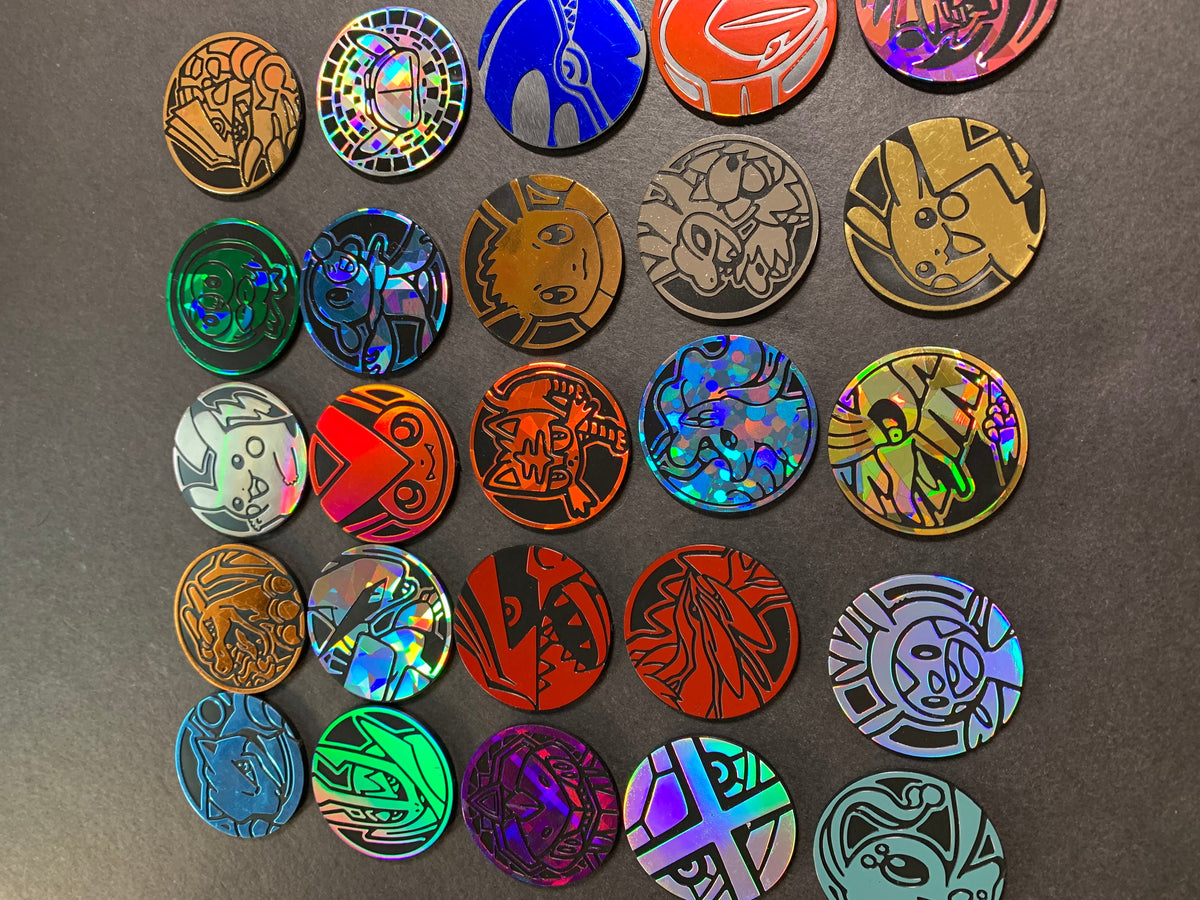 5 Assorted Official Pokemon Collectible Coins