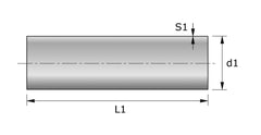 Metu-Form Rohr (Parallelflansch-System) NW 300 Länge 940