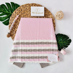 copertina 100% LANA ROSA BEIGE - Noi da piccoli