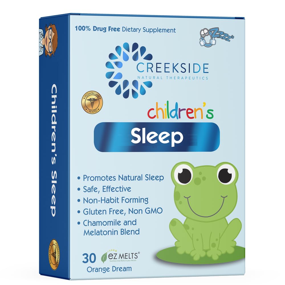 Creekside Naturals Children’s Sleep Orange Dream EZ Melt tablet on white background