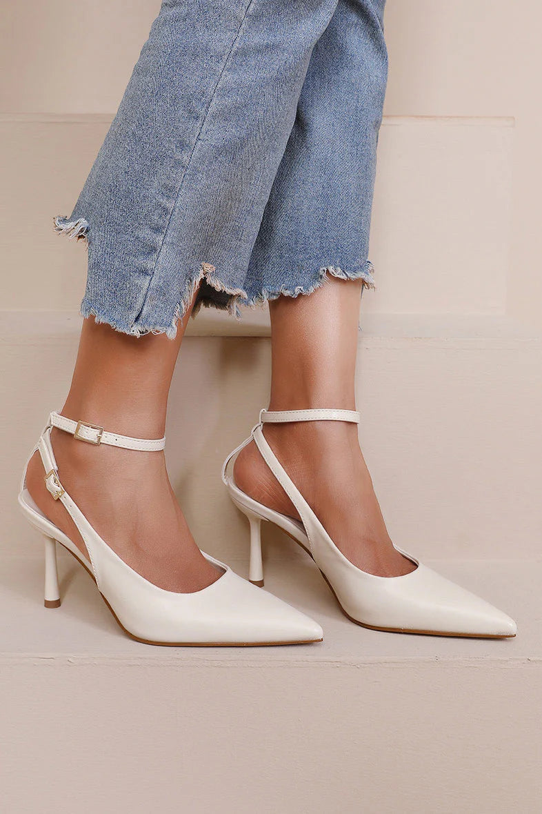 Sloane Cream Court Heels