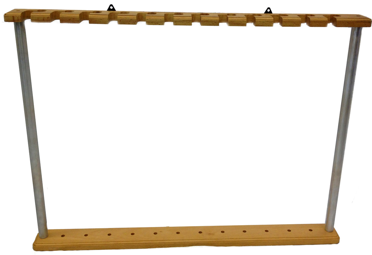 Wall-Mountable Burette Rack - Holds 12 Burettes - Hardwood