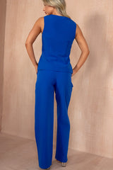 Jo Royal Blue Tailored Straight Leg Trousers
