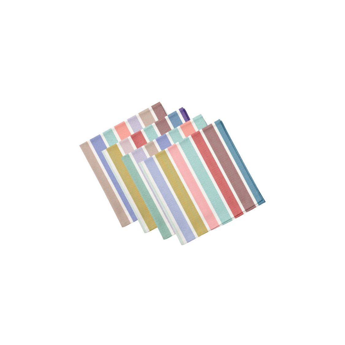 Serviettes EZE Ecru/Amande avec ourlets