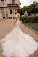 Eternal White Wedding Dress-danddclothing-Classic Elegant Gowns,Mermaid,Royal Wedding Dresses,White