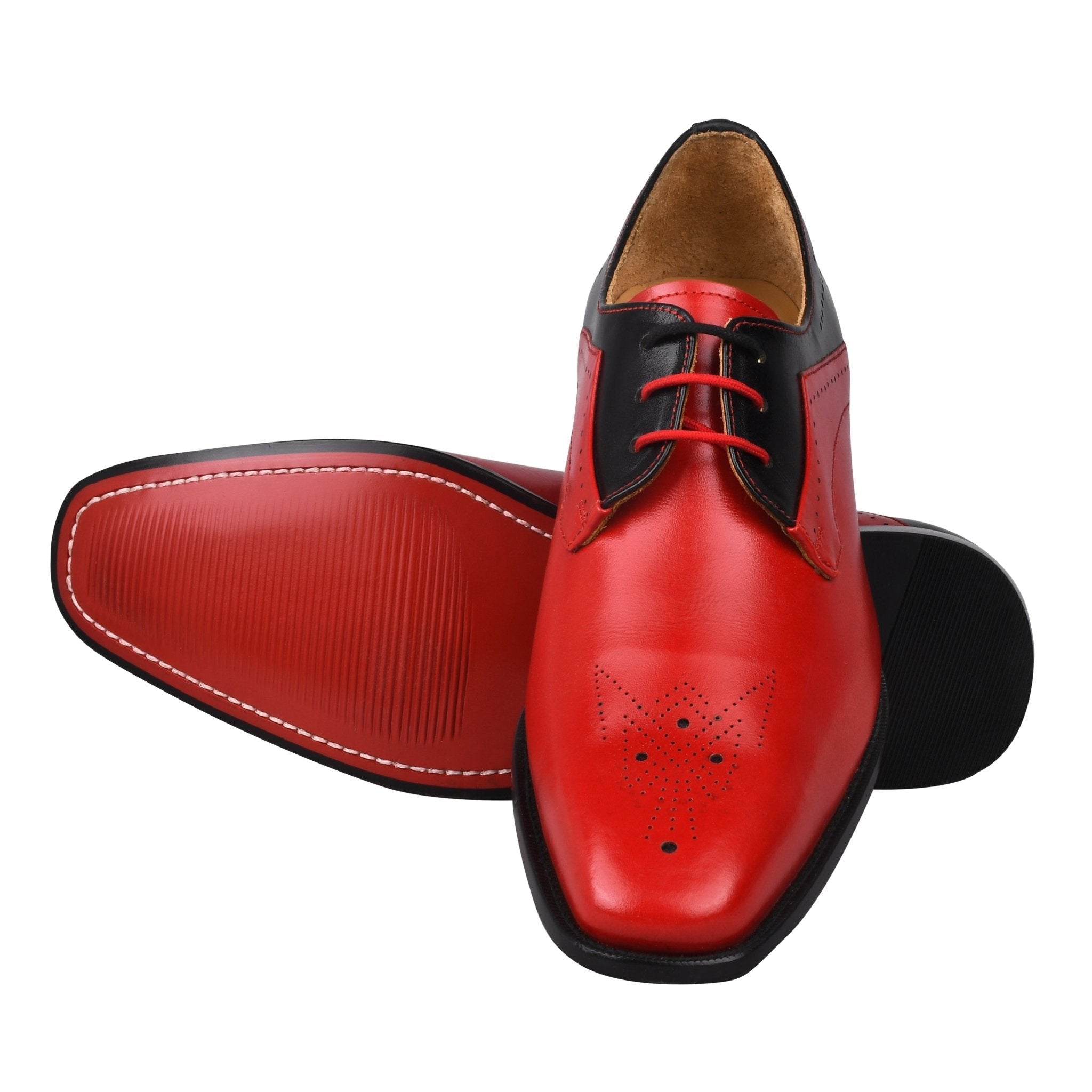 David Leather Derby Style Dress Shoes - LIBERTYZENO