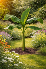 Musa Basjoo Winterharte Banane 100-140 cm Bananenpflanze winterfest schnell wachsend Gartenpalme