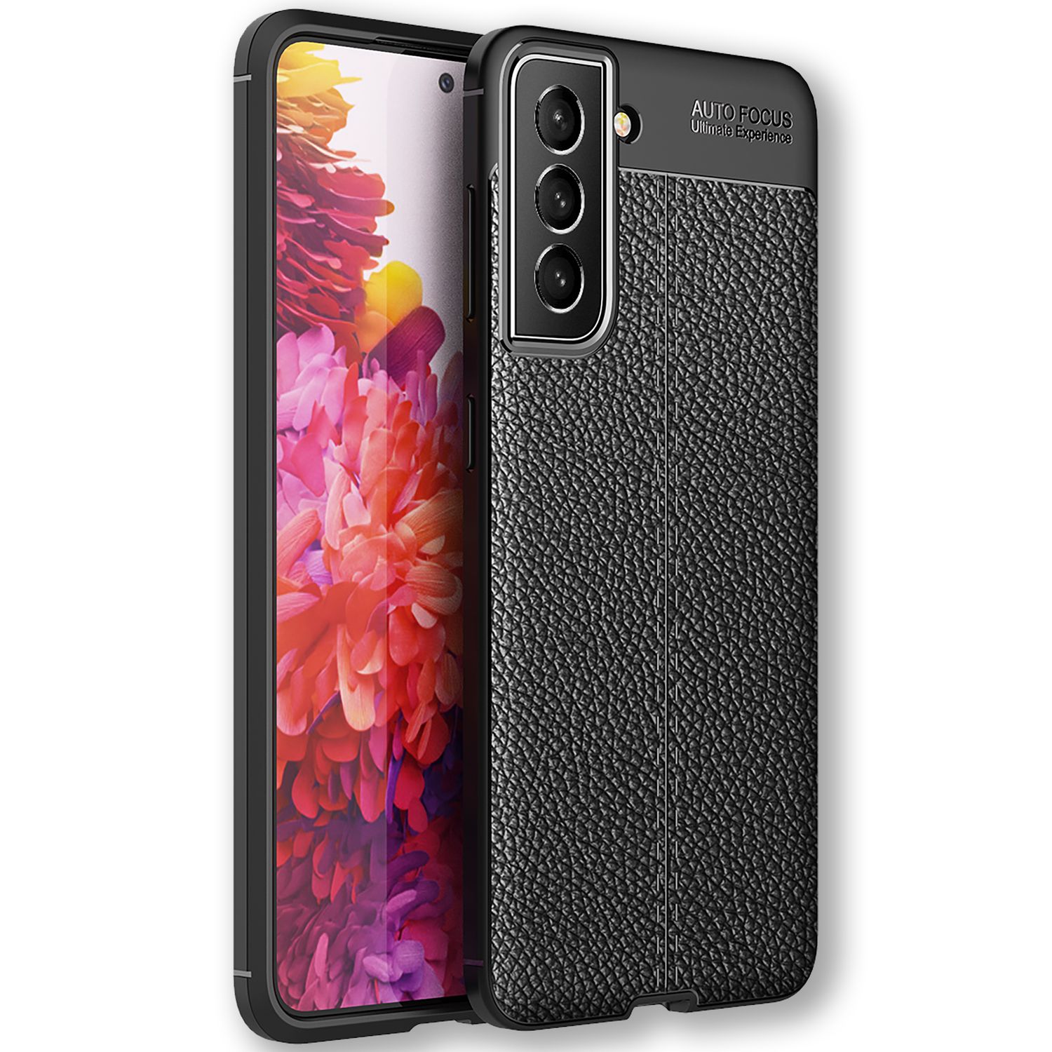 NALIA Leder-Optik Silikon Case für Samsung Galaxy S22 – Griffig & Matt – BARRON Handyhülle (Anti-Fingerprint, Stoßfest & Robust) – Marke aus Berlin Default Title NALIA Protective Hülle