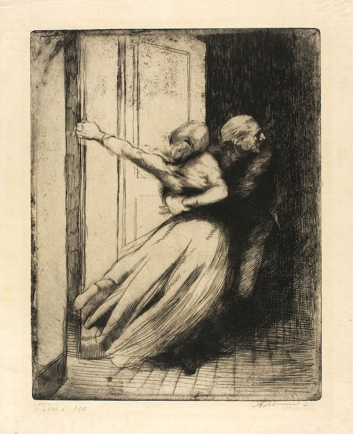 The Rape, plate eight from Woman -  Albert Besnard,  Poster Print Wall Art