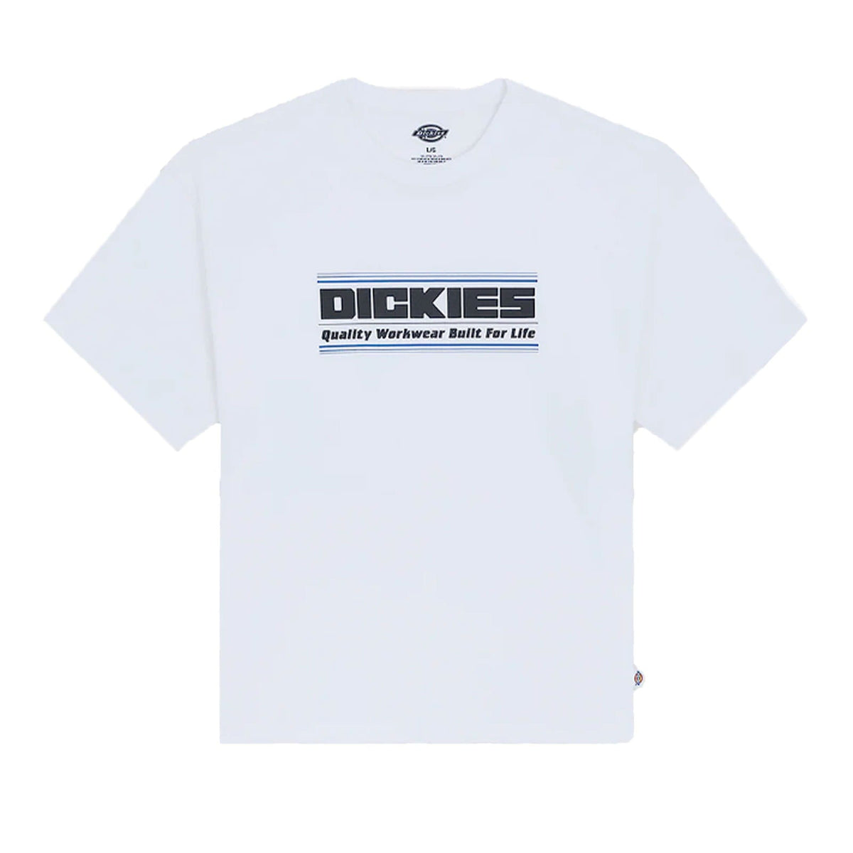 T-shirt Dickies Derby SS White coton unisexe col rond