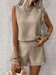 Zomers casual topje en shorts voor dames - Isela