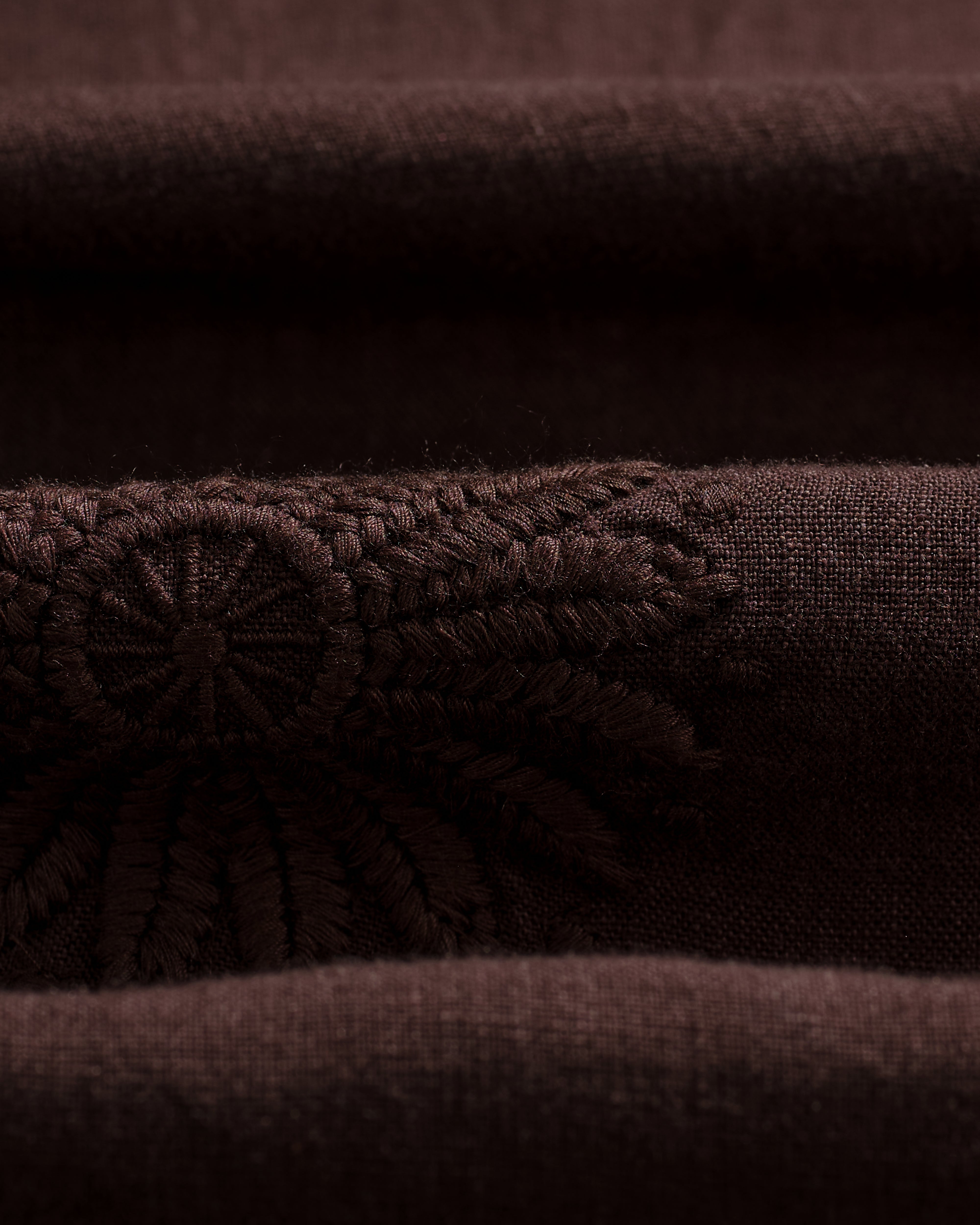 wax london men's Didcot - Brown Flower Embroidered Short-Sleeve Shirt