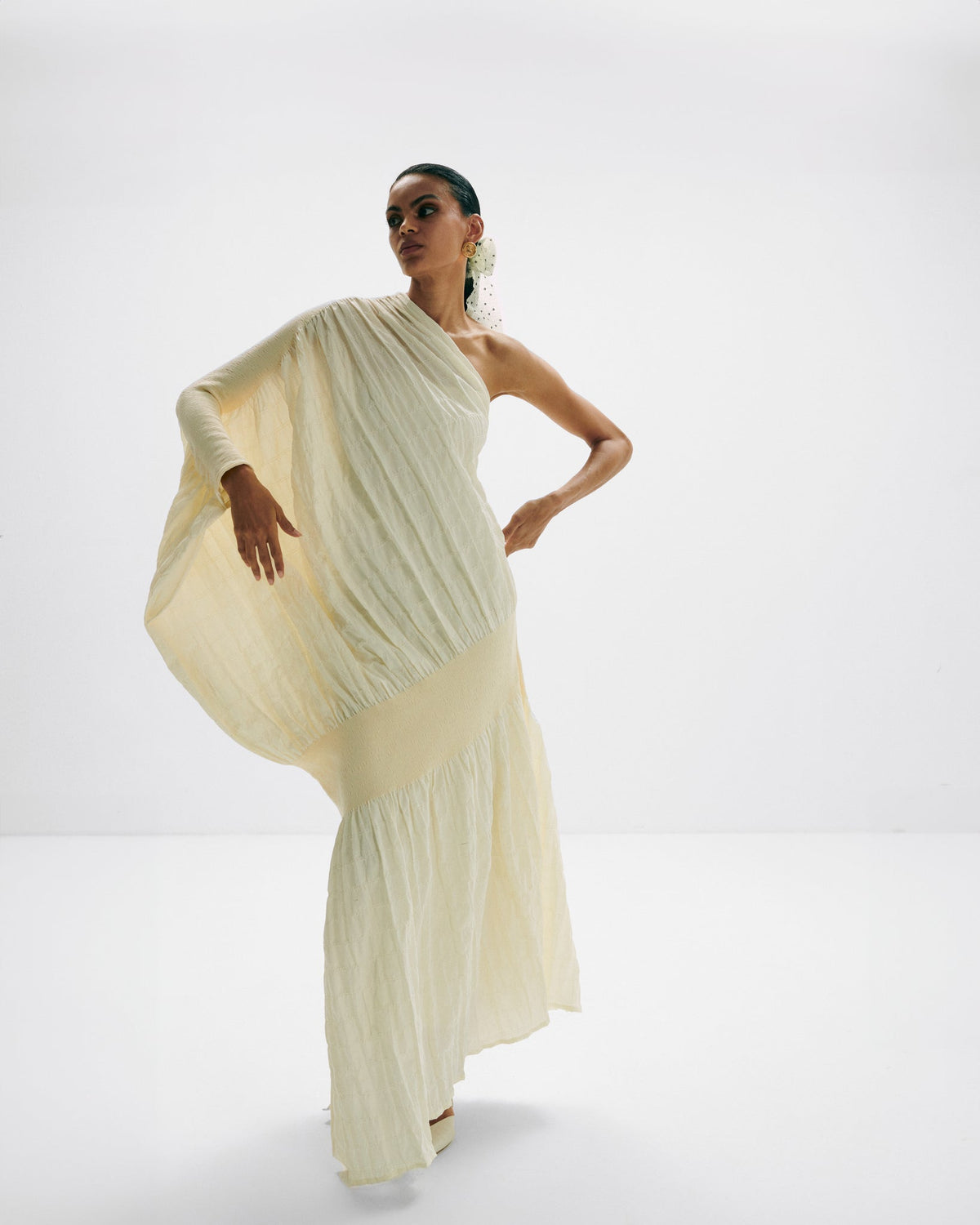 One Shoulder Knitted Dress