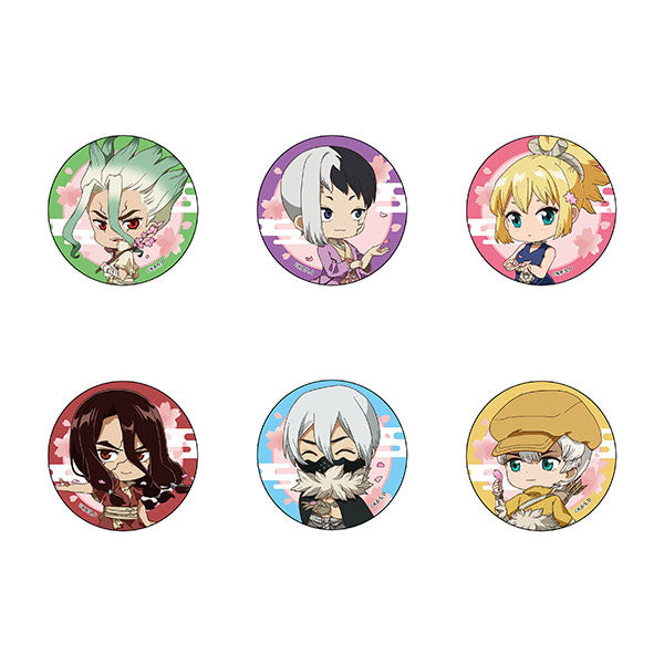 Dr. STONE New Illustration Trading Tin Badge (Cherry Blossom) 6Pack BOX (pre-order)