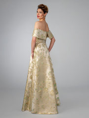 Size 8 Stella Couture 26313 Champagne Mother of Bride Dress