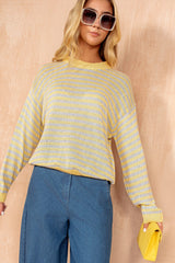Estella Yellow Knit Striped Jumper