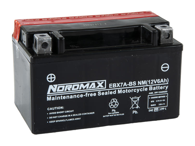 EBX7A-BS | Startbatteri MC 12v 6Ah AGM