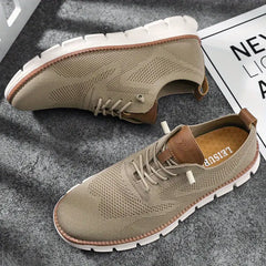 Bellkmart Super Comfy breathable Orthopedic Mesh Sneakers For Wide Feet - Khaki - Bellkmart