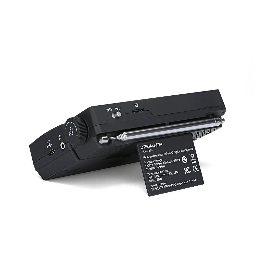 LITEMALADSP MLite-880 SDR Digital Defined Full Band Radio 0.05kHz-15kHz support FM Longwave Medium Wave Shortwave Aviation Band