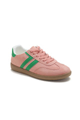 Alaina Pink Suedette Trainers