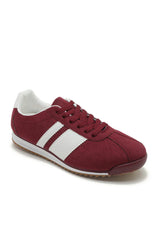 Orianna Burgundy Suedette Trainers