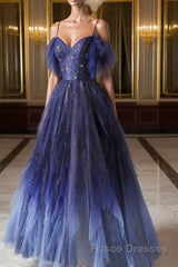 Elegant Purple Stars A-Line Formal Prom Dresses Love Elegant Purple Star Lolita
