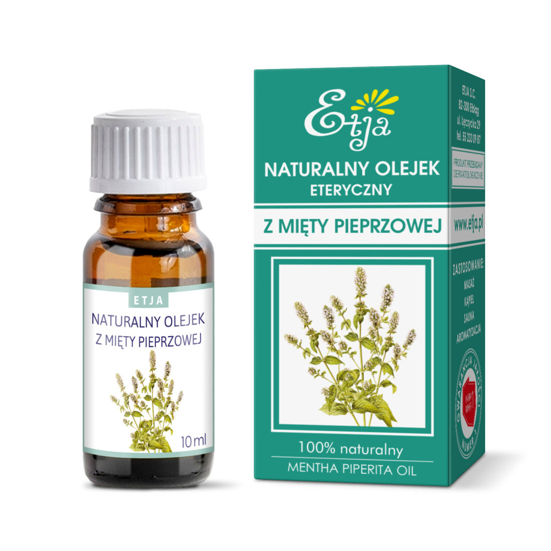 Etja, Naturalny olejek eteryczny z mięty pieprzowej, 10 ml