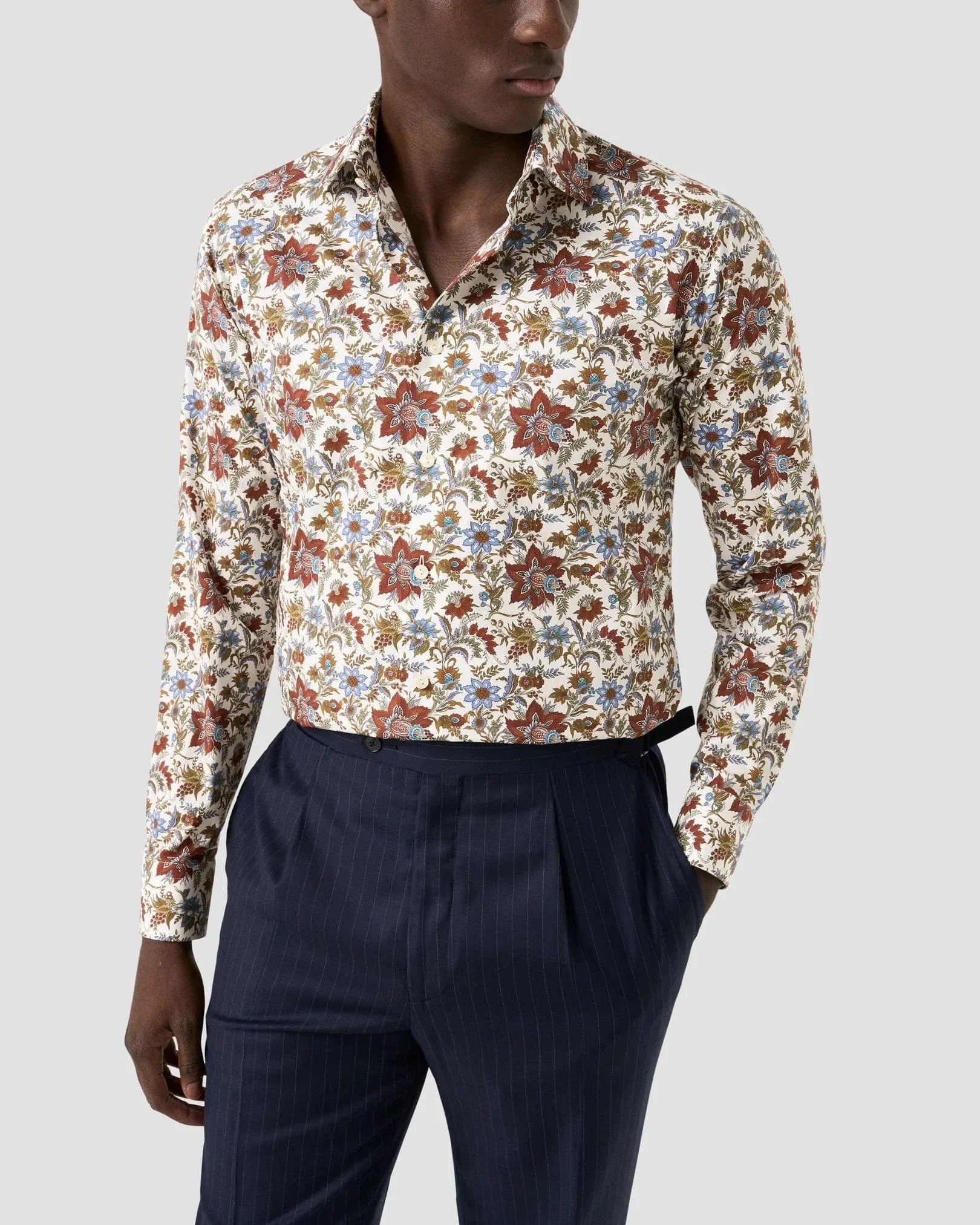 ETON Dress Shirts Floral Print Signature Twill Shirt