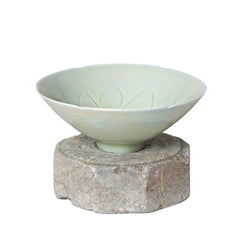 Celadon Porcelain Small Lotus Conical Bowl