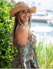 Silk Open Shoulder Dress
