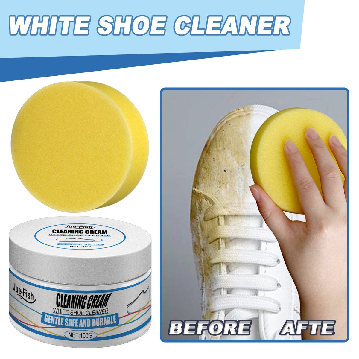 🔥50% de réduction💥Crème de nettoyage pour chaussures blanches🔥