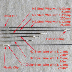 M2 90/120/150/250/260mm Tie Push Rod Steel Wire Metal Clip For RC Airplane Servo Aileron Rudder