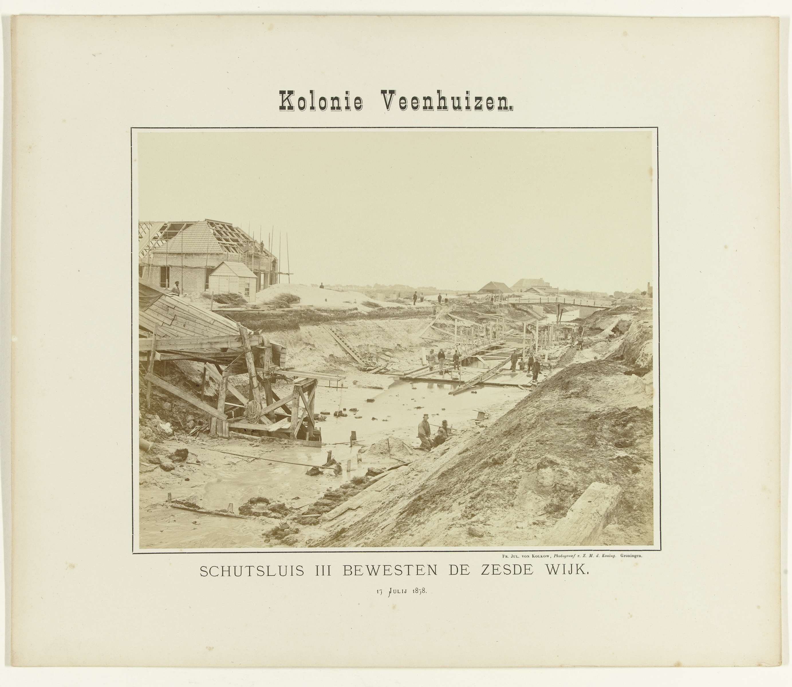 Colony shipping; image of Schutsluis no. 3, in Veenhuizen, built in 1878, Friedrich Julius von Kolkow, 1878 Canvas Print