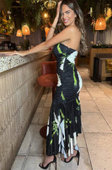 Belle Black Floral Dress