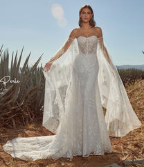 La Perle Size 12 LP2446 Cove Ivory Gown