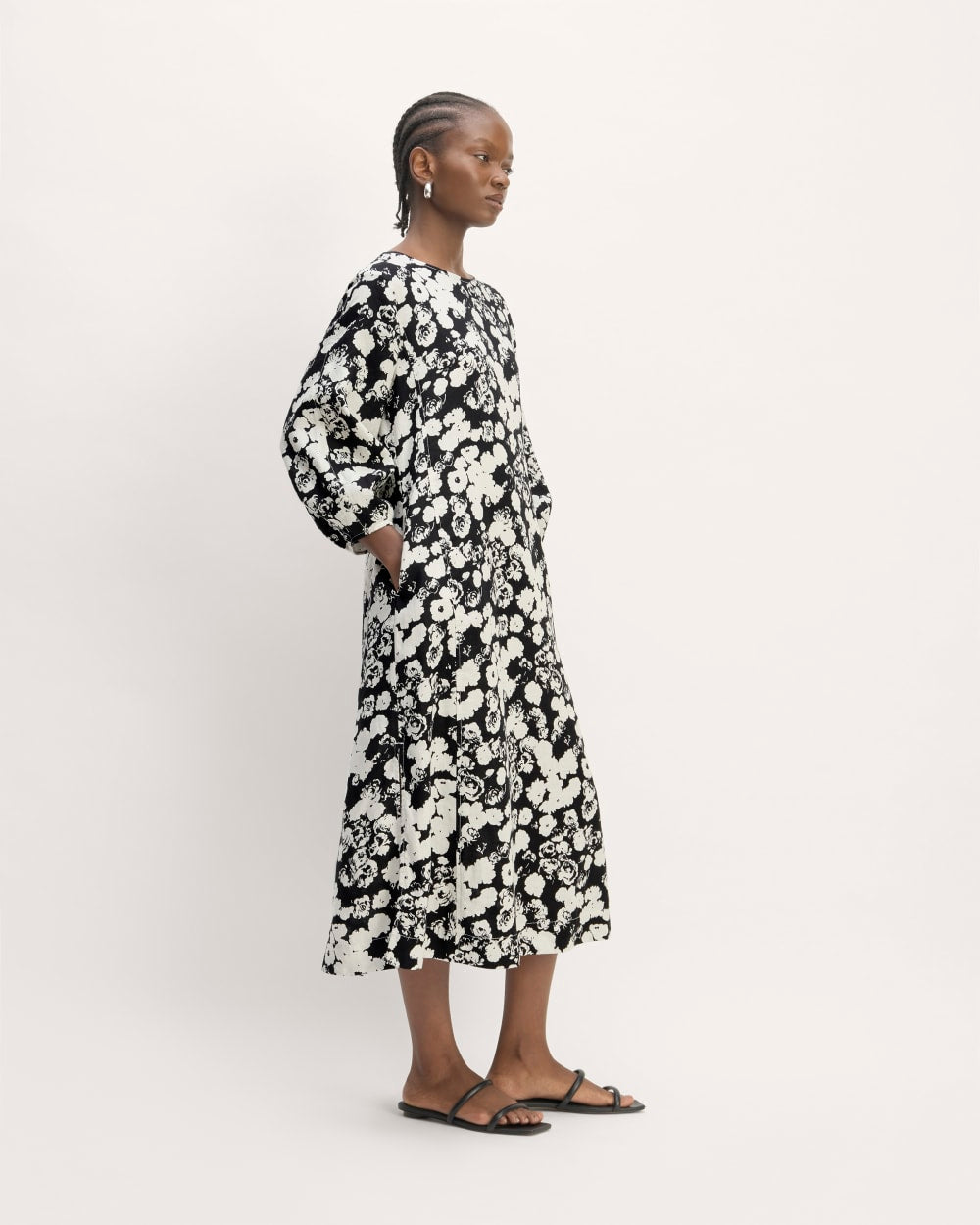 womens-linen-a-line-midi-dress-black-bone-floral | primary