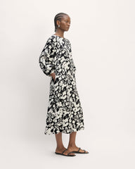 womens-linen-a-line-midi-dress-black-bone-floral | primary
