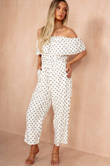 Bellamy Cream Polka Dot Culotte Jumpsuit