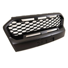 FD5549 For Ford Ranger T6 Wildtrak 2019-2022 Front Main Grille Mesh Style Upgade With LED Lights Black