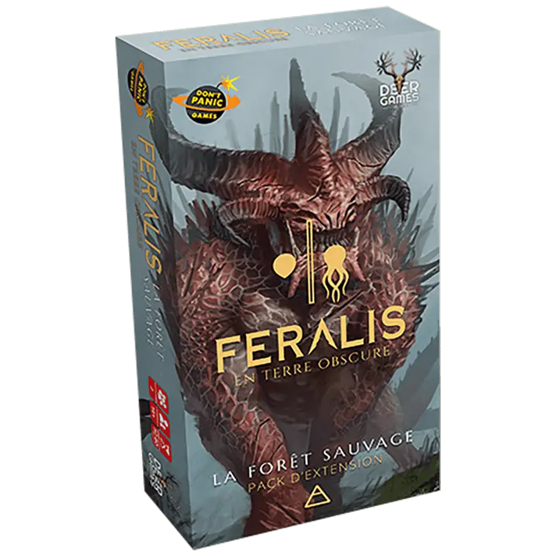 Boîte du jeu de société FERALIS, EN TERRES OBSCURES : EXT. LA FORÊT SAUVAGE - 2-4 joueurs, 40 - 60 min, 14 ans+