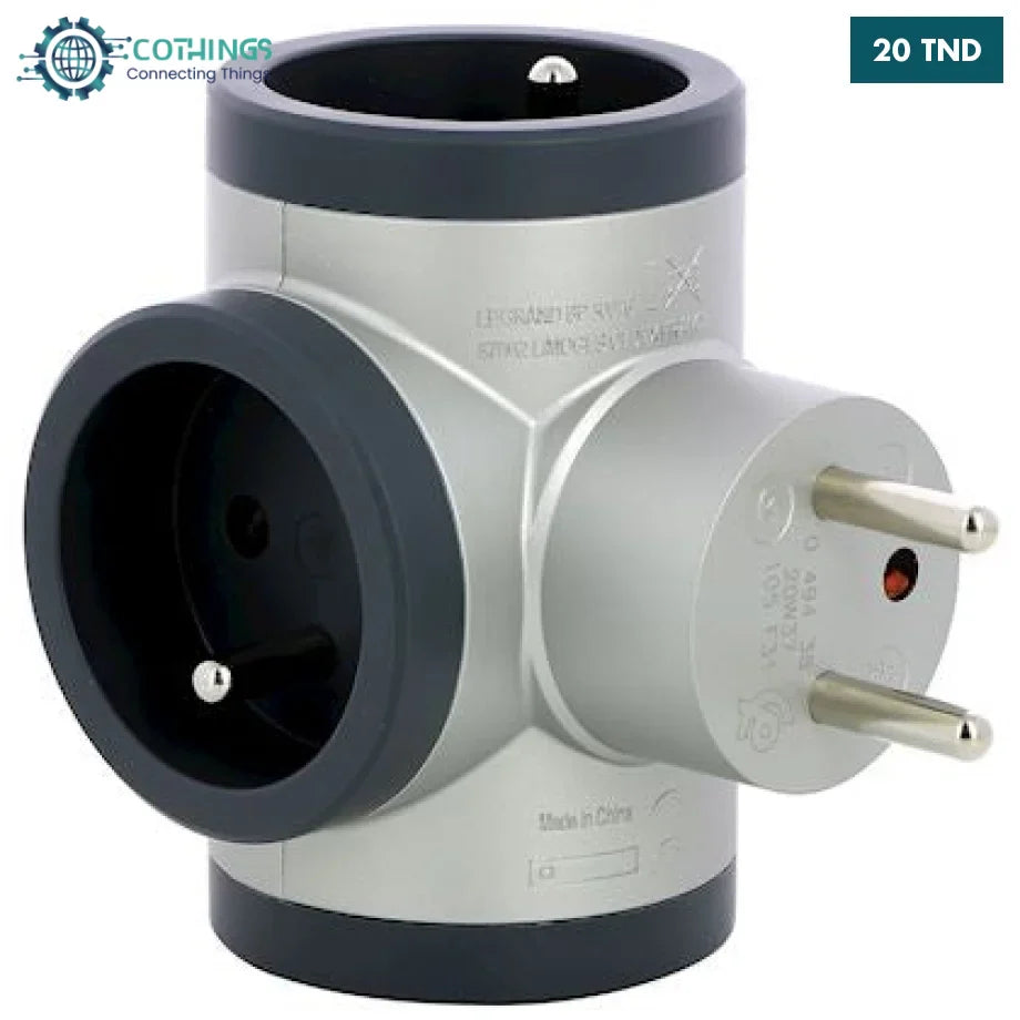 Fiche Multiprise Triplite Legrand 3 Prises Latérales alu et gris
