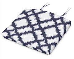 Standard Seat Cushion 18"D x 22"W x 2.5"H in Trellis Navy
