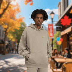 fleece pullover hoodie with front pocket