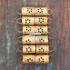 Flower Cutout Tube Mug Bells From India, Farmhouse Cow Bells