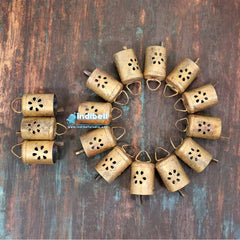 Flower Cutout Tube Mug Bells From India, Farmhouse Cow Bells